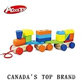 AcoolToy 積み木 ブロック 19ピース 電車 おもちゃ ぶろっく 多色 DIY手作り 知育 玩具 子供ブロック 男の子 女の子 贈り物 誕生日 プレゼント 出産祝い ブロックオモチャ 組み立て