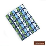 毛布アーガイルグリーン&ブルー