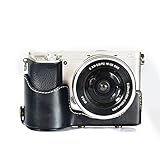 Premium PUレザーカメラバッグ、カメラキャリーカバー保護ケース、Sony A6000 / A6300 / A6400、ほこり、傷、損害,ブラウン