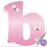 壁文字ピンクBumble Bee文字ステッカーアルファベット初期ビニールステッカー子供デカール子供ルーム装飾赤ちゃん保育園女の子寝室デコレーションChilds名PersonalizedデカールBumb