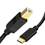 USB Type Cプリンター ケーブル,CableCreation ２メートルUSB 2.0 Type C to USB 2.0 Bオス プリンターケーブルUSB C to Bプリンタケーブル スキャナーケーブルプリンターケーブル to USB C MIDIケーブル（ヤマハカシオデジタルピアノMIDIコントローラーDJコントローラー適用）ブラック/2m