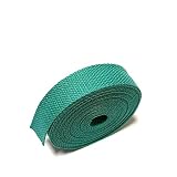 ECOKIJI(エコキジ)薄手 カバンテープ 厚み約1.4mm 綿ぽいポリエステル(幅25mm(長さ5m)くすみエメラルド(KTS25KE5)