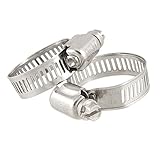 uxcell　ホースク ランプ　バンド　調整可能　18-32mm　ステンレス鋼　2個入り
