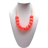 Lil' Jumbl Baby Teething Necklace | Organic Food Grade Silicone | BPA-Free (Orange) [並行輸入品]
