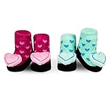Waddleベビー男の子と女の子、Rattle Socks 2 Pairベビーギフトセット新生児ソックス0 – 12 mth カラー: ピンク