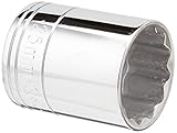SK Hand Tool 40325 12 Point 25mm Standard Drive Socket, 1/2-Inch, Chrome by SK Hand Tool