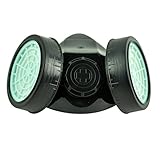 Walant 塗装マスク 塗装作業用 防塵マスク 活性炭 フィルター式 コスプレマスク 半面形面体 粉塵 PM2.5 有機ガス カート (マスク グリーン)