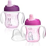 Chicco NaturalFit Semi Soft Spout Trainer Sippy Cup in Assorted Colors 7 Ounce 2 Count [並行輸入品]