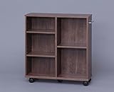 収納 棚 多目的ラック パソコンデスク脇などに 収納カート 6020/ブラウン