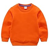 Fairy Baby ベビー服 パーカー トレーナー 長袖 子供服 無地 スウェット 薄手 男の子 女の子 通学 size 110 (オレンジ)