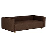 arne ベンチソファ ベンチ イス 背もたれ 肘掛け 片肘付き コーナーソファー Baggy DX-コの字 3×6 ファブリック ダークブラウン