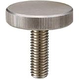 TRUSCO(トラスコ) ローレットノブ 平型 オネジ・ステンレス製 外径30×ネジM8 TKKBF-M8X25S