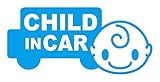 Sticker Shop Haru CHILD ＩＮ CAR ステッカー 車型 ２０cm ライトブルー