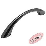 Cosmas ® 4003bnブラックニッケルモダンキャビネットハードウェアアーチBowハンドルプル – 3 – 3 / 4 "インチ( 96 mm )穴中心 – 10パック