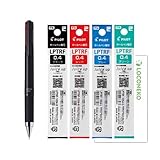パイロット 多色ボールペン ジュースアップ4 LKJP-60S4-B ブラック【本体1+替芯 黒1/赤1/青1/緑1】+ ロコネコカード