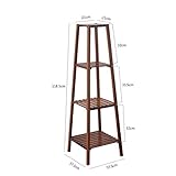 IAIZI 多階建てフラワースタンドグリーンプラントフラワーポットリビングルームバルコニーバンブーシェルフ (サイズ さいず : 4 tier 37.5 * 37.5 * 118.5cm)