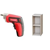『電動ドライバー 充電式 RD110-R レッド』と『ラック スペースユニット 幅25×奥行29×高さ60cm ホワイト/ライトメープル UB-6025』のセット