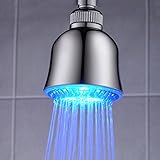Zingcord LED温度Sensitiveカラー変更バスルームシャワースプレーヘッド