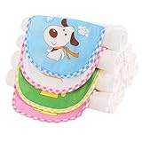 10PCSコットンベビー汗吸収タオルカーキスウェットパッドビブスランダムパターン - A01