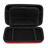 ゲームコンソールキャリングケース、8スロットEVAゲームコンソール保護ハードシェル、New 2DS XL、2DS LL、NEW 3DS用、ポータブルトラベルキャリングポーチ (赤)