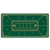 ideastore ポーカーマット ポーカー プレイマット ポーカーテーブル 8人用 40×80cm (グリーン)