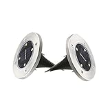 ４個セット　LED スポットライト埋め込み式 ソーラー充電 防水 ガーデンライト 庭 玄関先 屋外照明 太陽光充電 遊歩道 クリスマス イルミネーション (ウオーム)
