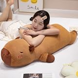 抱き枕 ぬいぐるみ カピバラ 抱きまくら ねむねむ ロング 長いクッション 円筒抱き枕 大きい 特大 動物 ぬいぐるみ 100cm 子供 お誕生日 プレゼント ブラウン ロングクッション 抱きつき枕 可愛い ぬいぐるみ 横抱き枕 長抱き枕
