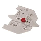 B Blesiya フィレットゲージ　測定ルーラ　溶接検査ゲージ　ステンレス製