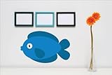 トップ販売デカール – 価格Reduced :ブルー魚海洋動物子供男の子女の子ベッドルームバスルームリビングルーム画像アート壁画 – サイズ：12インチx 24インチ – ビニール壁ステッカー – 2