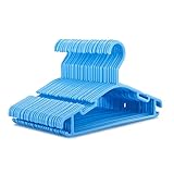 ihomeme Children 's Hangers、赤ちゃん、子供用、幼児、非常に耐久性のため、no-スリップ、プラスチック(30パック) ブルー 73476910852