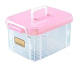 不動技研 収納ボックス プチノイ・150(ハンドル付) ピンク F-2232H