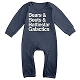 Kamifa カミファ ベアーズ ビート バトルスター ガラクタ 長袖ベビー服 連帯服 出産祝い クール Navy 24 Months