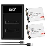 「Power-connoisseur」NP-45/Li-40B/LI-42B 3.7V 1500mAh交換バッテリー（2個)+互換EN-EL10/LI-42B USB 充電器 セットNP-45、45A、45B、45S、Fujifilm FinePix XP20、XP22、XP30カメラ 対応