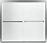 Sterling 581005-59S-G05 Meritor Frameless Sliding Bath Door with Smooth/Clear Glass Texture, 59-3/8 