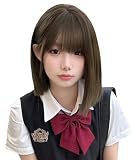 ORSUNCERウィッグ ショート 黒髪 ショートボブ フルウィッグ レディース サラサラ 自然 耐熱 小顔効果 清楚系 可愛い 日常 女性