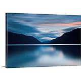 Katherine Gendreauプレミアムシックラップキャンバス壁アート印刷題名湖Crescent Dusk 48" x 32" 2326074_24_48x32_none