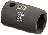 Sunex 215m 1/2-Inch Drive 15-mm Impact Socket [並行輸入品]