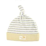 冬のかわいいベビーコットンニット帽子、赤ちゃん男の子と女の子（6?12ヶ月）、イエローストライプ
