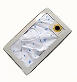 ギフトセット アフガン おくるみ ヘリアンタス おくるみセット 肌着 短肌着 肌着セット 日本製 出産祝い ギフト (ブルー)