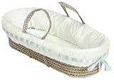Baby Doll Bedding Pretty Ribbon Moses Basket, Blue by BabyDoll Bedding