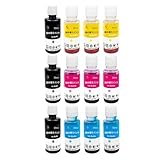 詰め替えインクキャノン用互換インクボトルBKCMY各3本4色12本セット 補充用詰替えインクカートリッジBC-340/341 BC-360/361 BC-310/311 BC-345/346 BC-365/366 BC-385/386 XKI-N10N11XL XKI-N20N21 BCI-19上記シリーズ用の汎用充填インク