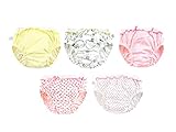 JIEYA ベビーガールズボーイズコットンプリントブリーフ幼児トレーニングパンツ下着、5パック (3-4歳)