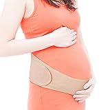 AQshop Maternity 妊婦用 マタニティ ベルト 産前産後もこれ一本 産前 腹帯 産後 骨盤ベルト ダブルベルトでしっかりフィット フリーサイズ (フリーサイズ, ベージュ)