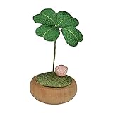 リュウコドウ ゆらゆらクローバー ブタ 置物 幅4×奥行4×高さ6.5cm 40-361G