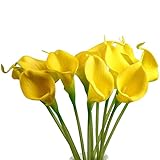 Generic 10 Heads Artificial Calla Lily Flowers Real Touch Bridal Bouquet Floral Wedding