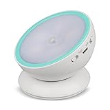 qqpowモーションセンサー夜間ライト360度LED with Detachableマグネットベースstick-anywhereワイヤレスUSB motion-sensing夜間用廊下、バスルーム、ベ