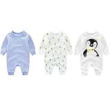 新生児 子供長袖　カバーオール　3枚セット　純綿　男の子＆女の子　可愛いプリント　0～2歳 (80cm, セット9) [並行輸入品]