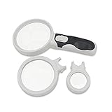 MIRACLE ハンディ LEDル－ペ 2.5倍 5倍 16倍 手芸 修理 精密 作業 MC-LED3LOUPE