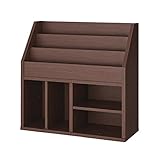 お片付けしやすいキッズ収納ラック　　ダークブラウン　タイプ:Ｃ（絵本収納）