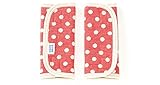 【日本製】よだれカバー2枚組 ドットガーゼ(レッド)